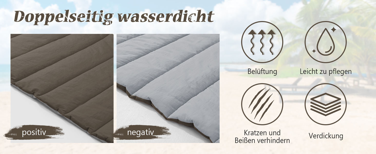 UNIKOME Лежанка для собак на винос: неслизька, антистатична, довговічна. Підходить для середніх та маленьких собак. Лежанка для подорожей, для дому та на вулицю (Коричневий+Сірий, 110*68 см)