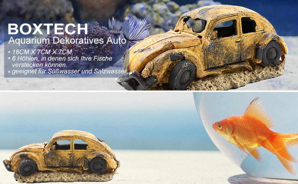 Декорації для акваріума Boxtech: штучні камені та рослини з полірезину