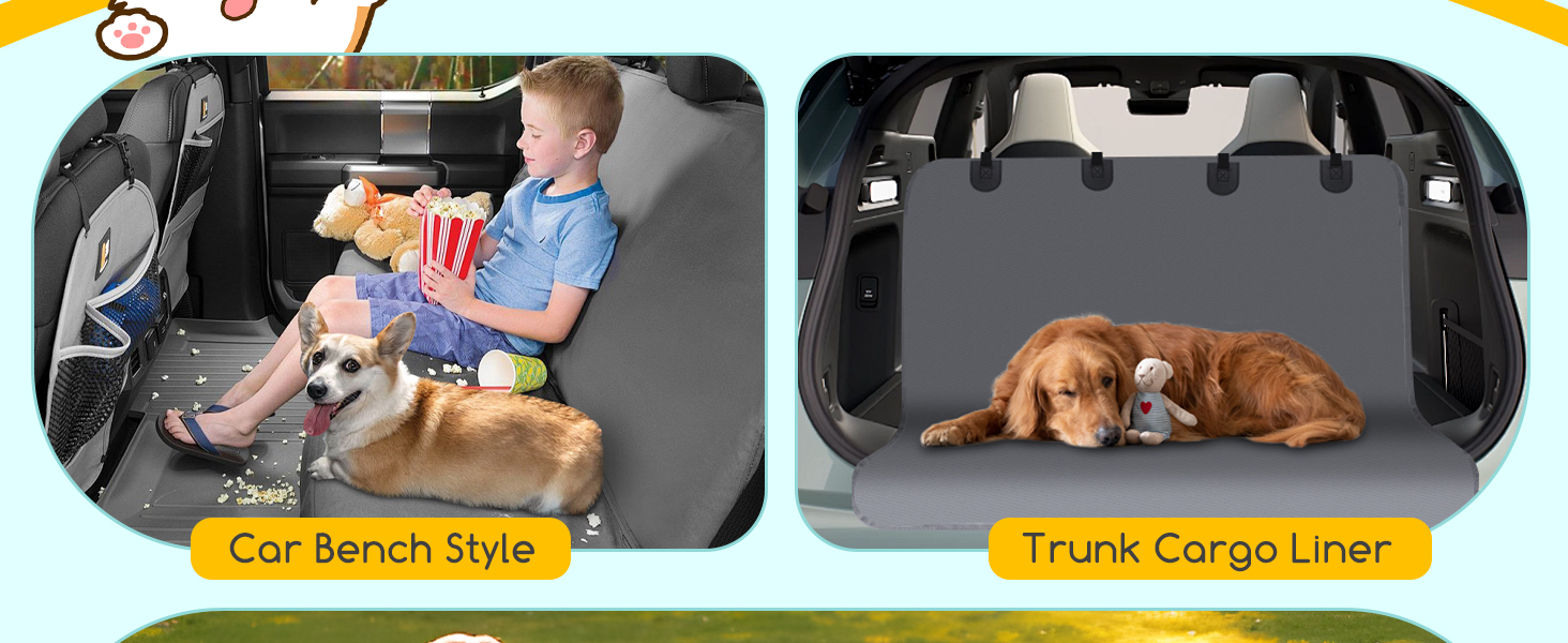 Чохли на сидіння для собак Nobleza: водонепроникні, зносостійкі, універсальні, 140x110 см (Сірий)