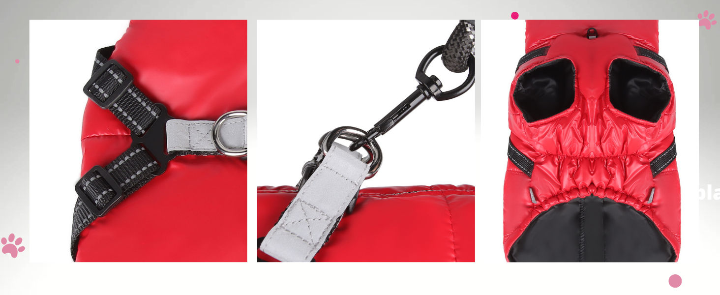 Водонепроникна куртка для собак 2-в-1 зі вбудованим шлейкою – зимова куртка з відбиваючими елементами для собак маленьких, середніх та великих порід – вітронепроникна, зручна та легка у догляді, сіра, розмір S