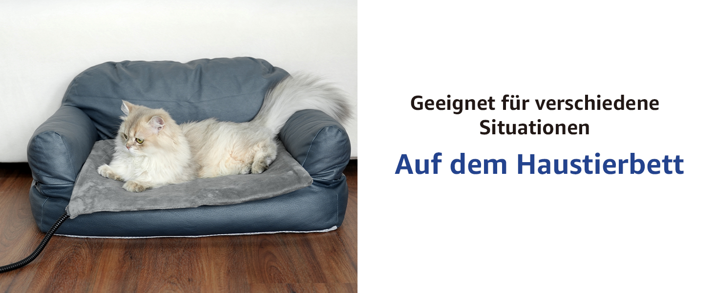 Електричний підігрівач для кота та собаки NICREW, 40x45 см, з антигризунковою обмоткою, бежевий, 30 Вт, регульована температура