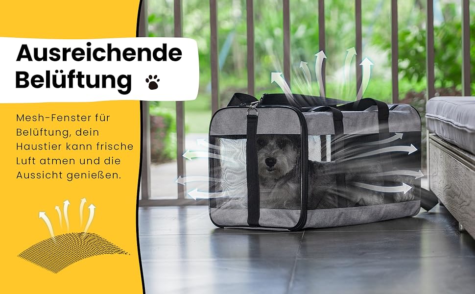 Транспортна переноска для котів та цуценят Conlun - чорна, складна, до 7 кг