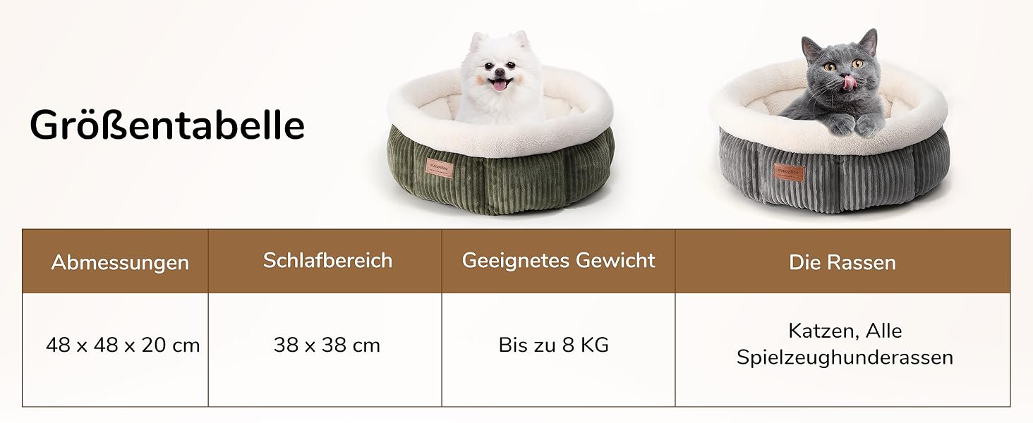 Ліжко для кота FUKUMARU, 48x48x20 см, сіре, м'яке, з бортиками