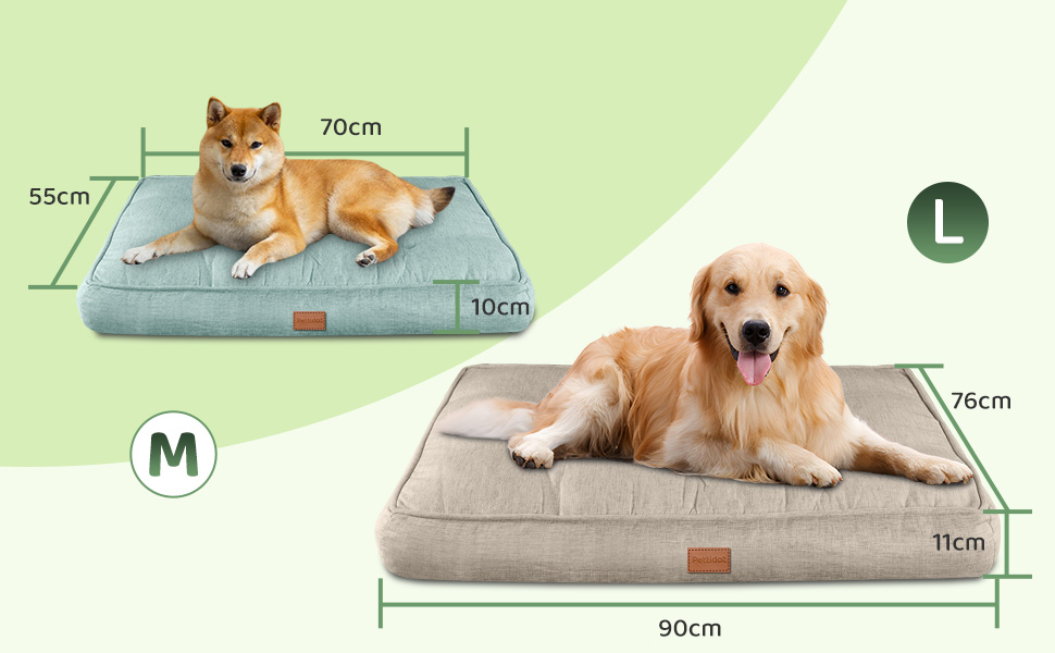 Килимок для собак Pettidot 70x55 см, зелений, знімний чохол, лежанка для собак середніх та маленьких порід