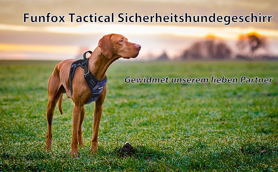 Шлейка для собак Funfox для великих собак, не тягне, тактична, міцна, регульована, дихаюча, камуфляж, фіолетовий, розмір L