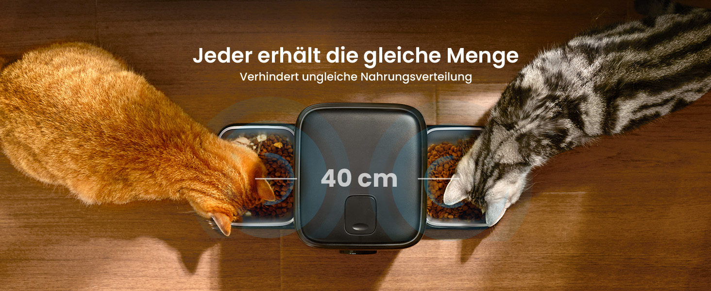 Автоматичний годівниця для котів Oneisall 5L з двома мисками, керування через додаток, Wi-Fi, PF10DAE