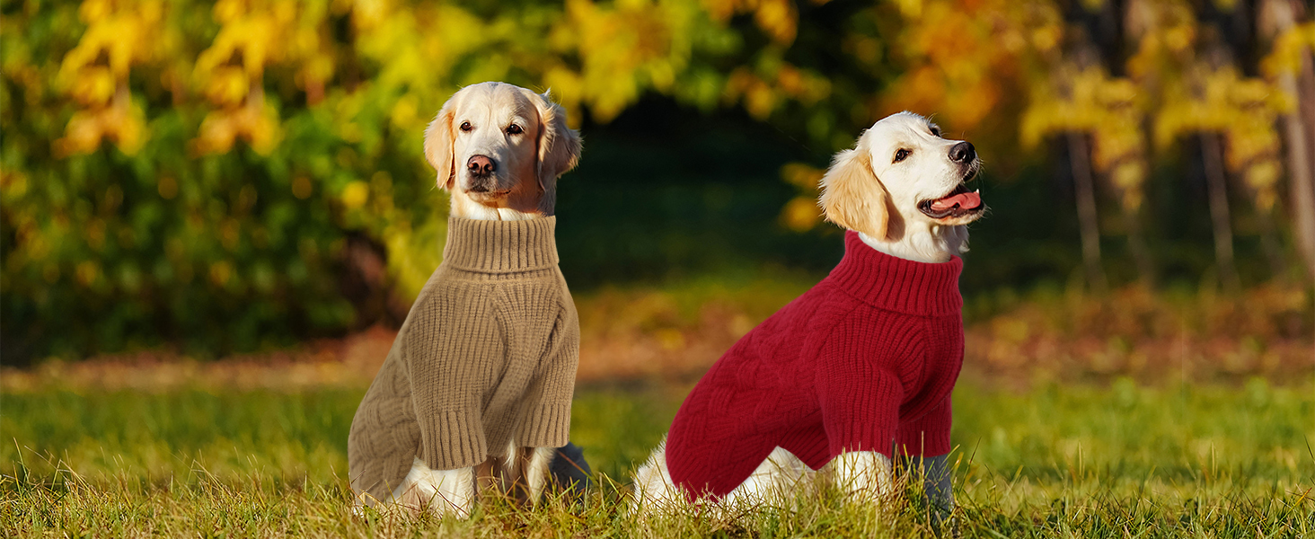 Теплий зимовий пуловер для собак AOFITEE, XS, червоний. Пуловер для котів та цуценят, зручний ролкраг.