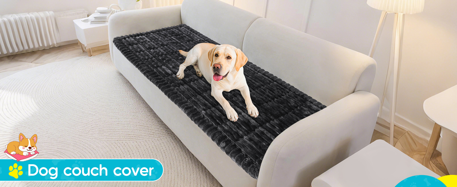 Лоїон Лежанка для собак в авто, килимок на заднє сидіння, м'яка підстилка для собак, захисний чохол, 127x62,5x2,5 см (Чорний)