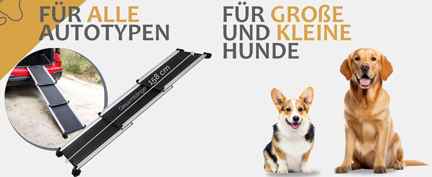 Рампа для собак у автомобіль Teleskop, висувна, алюміній, до 90 кг, неслизька