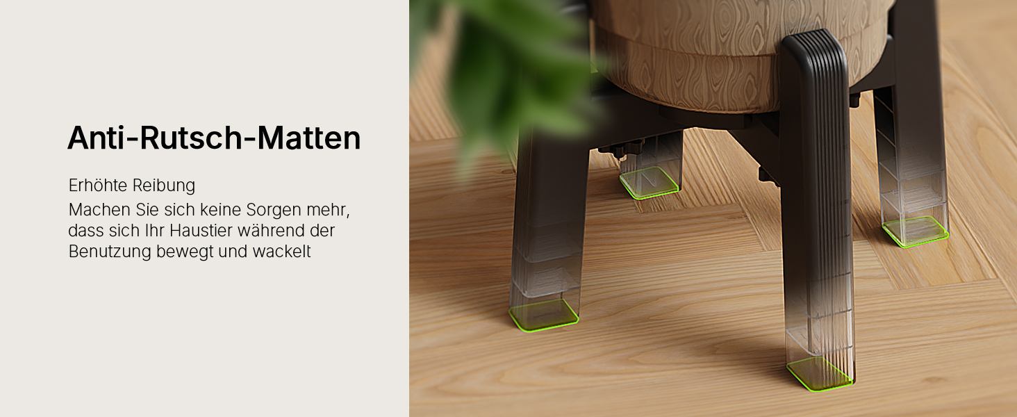 Підставки для мисок для собак JunsPow (2 шт.) - регульована ширина, для середніх та великих собак, стабільні та неслизькі [тільки підставка]