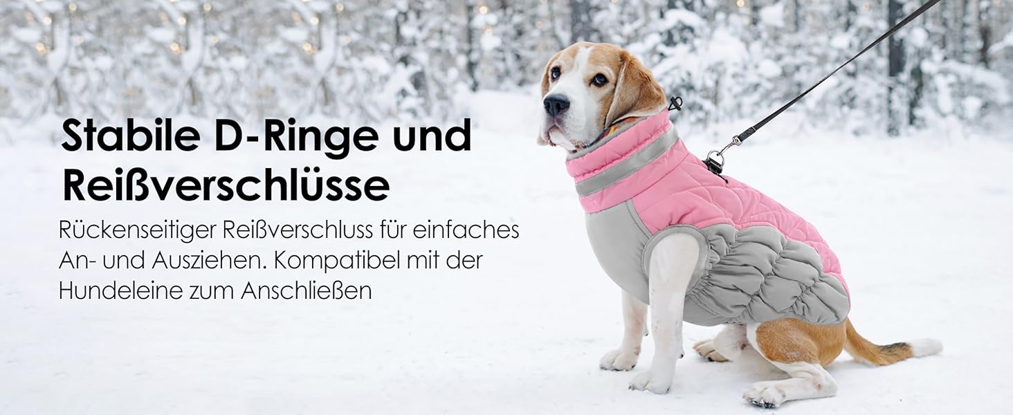 Водонепроникна куртка для собак AOFITEE, теплий зимовий одяг для маленьких собак, з отвором для шлейки, флісова куртка з коміром, світловідбиваюча, сіра, розмір S