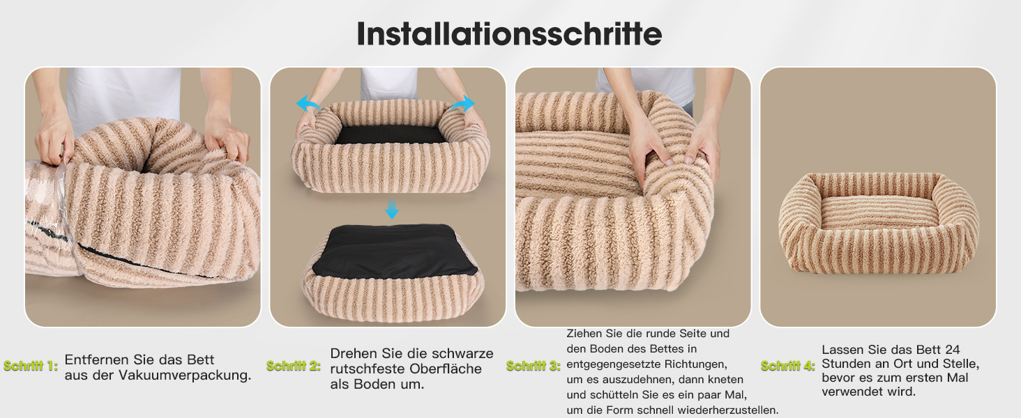 Лежанка для собак середнього розміру, миюча, знімний чохол, тепла, м'яка, заспокійлива, з антиковзаючою основою, 64 x 54 x 18 см, сіра