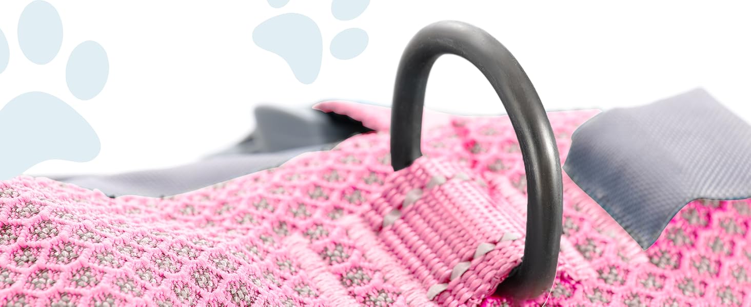 Шлейка для собак Huntboo Anti-Zug, без обмеження руху, для малих, середніх та великих собак, не тягне, світловідбиваюча, з 2 карабінами, не душить, регульована, для тренувань та бігу (Рожева, M)