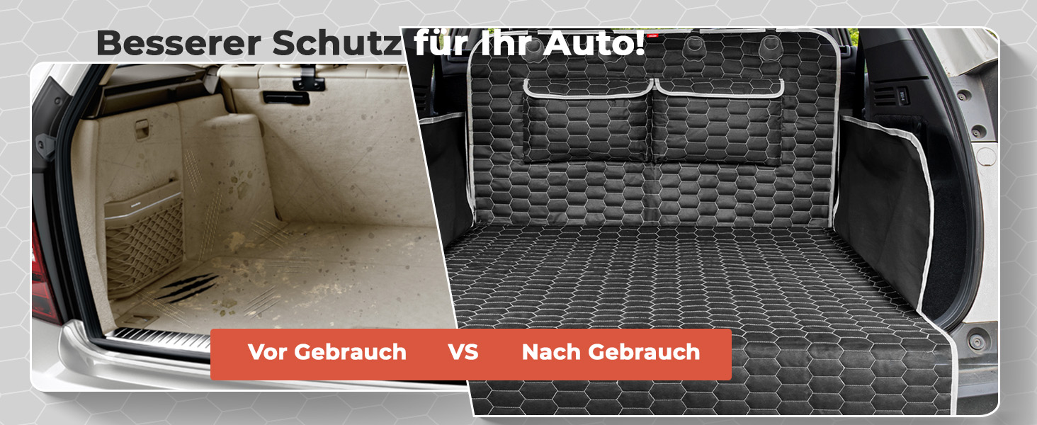 Захист для багажника автомобіля Oasser для собак, 185x103x34 см, універсальний, 600D, з боковим та захистом для краю вантажного отвору, водонепроникний, стійкий до подряпин, неслизький