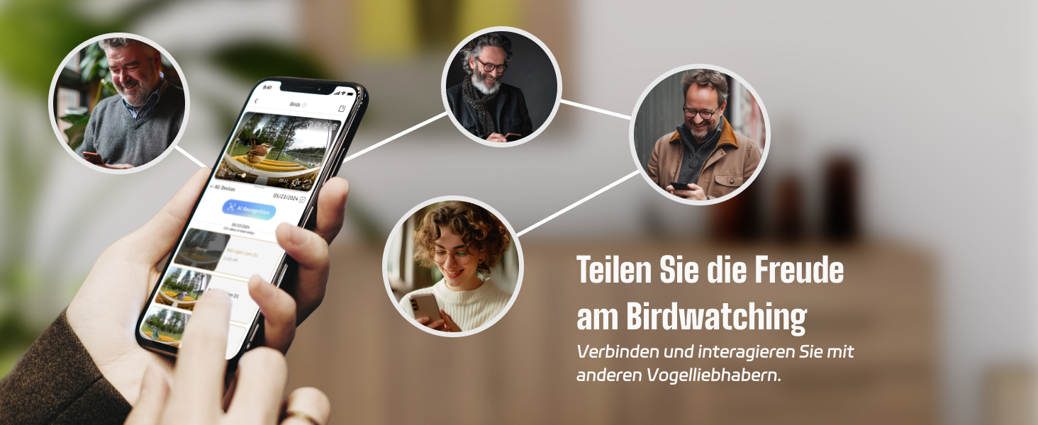 Birddy Оригінальна смарт годівниця для птахів із камерою, сонячна панель, міцний матеріал, GreenTough, з камерою спостереження, ІІ-ідентифікація, пряма трансляція