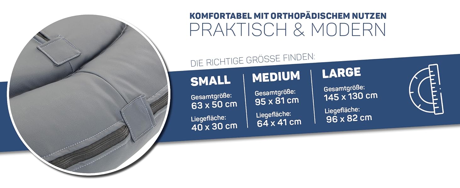 Wallace & Jones Преміум лежанка для собак Болтон, 63x50 см, штучна шкіра, для маленьких собак, темний сірий колір