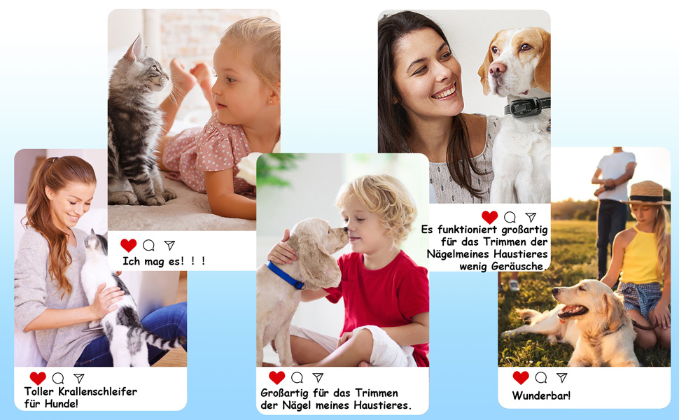 Шліфувальник кігтів для собак Czemo Profi Krallenschleifer, портативний, тихий, для собак та котів, 2 швидкості, догляд за кігтями, середні та малі породи