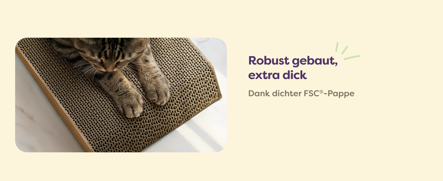 Кігтеточка для котів 3 в 1 XXL, 75 см – Міцна картонна поверхня для догляду за кігтями – До 2 років використання – Економія місця – Захист диванів та меблів (Mountain) (Коричнева)