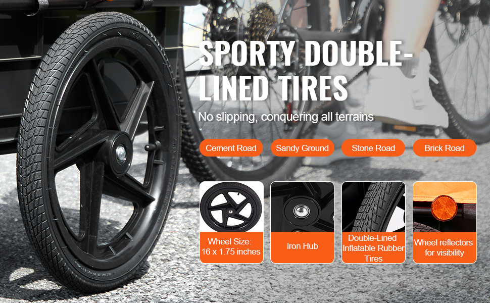 Фаркоп для велосипеда VEVOR, вантажопідйомність 88/100/72,6 кг, складаний, компактний, універсальний (40 кг)