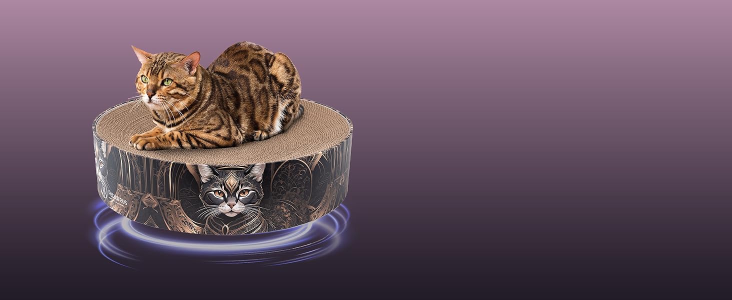 Кігтеточка для котів Petaureus Zylinder | Стильна та екологічна | Ø 40 см | Змінний вкладиш з переробленого картону