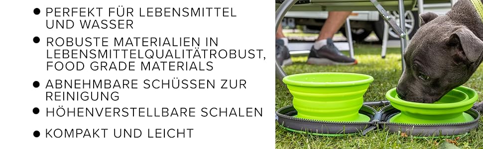 Складані миски для собак Colapz 2 шт. з чохлом для подорожей - портативні миски для води та корму для собак та котів, силікон, придатні для миття в посудомийній машині, кемпінг та відпочинок на природі