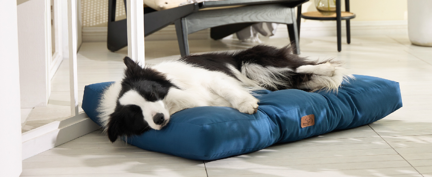 Килимок для собак BEDSURE великих порід, 111x89 см, водонепроникний, коричневий, 10 см заввишки