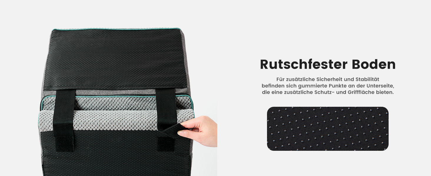 Східці для собак Garder Pet - 35/42 см, 3 сходинки, з високощільної піни, з водонепроникним антиковзким покриттям для ліжка, дивану, софи, сірі