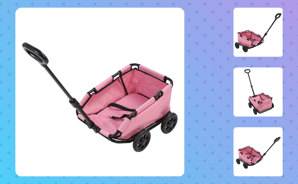 Візок для собак Ejoyous - візок-будка для маленьких собак та котів, складна конструкція, 4 колеса, до 12 кг