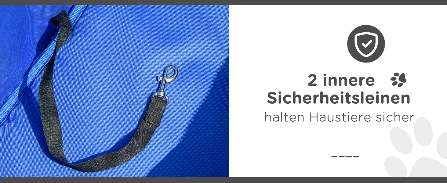 Візок для собак PawHut - зручний бугі для тварин з функцією складання. Ідеальний для маленьких собак та котів. Оксфордський синій, 67 x 45 x 96 см