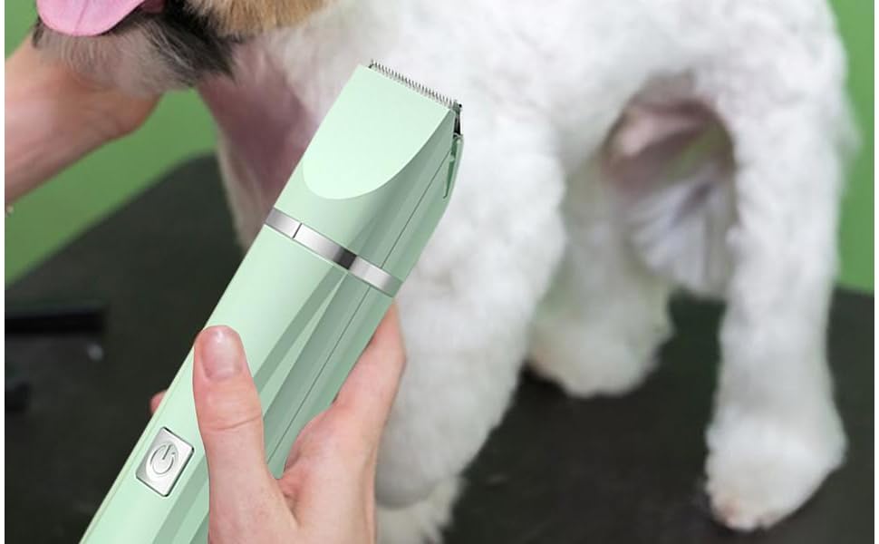 Професійна машинка для стрижки собак, бездротова, акумуляторна, для маленьких собак, тиха, для котів, вух, обличчя та задньої частини тіла, біла