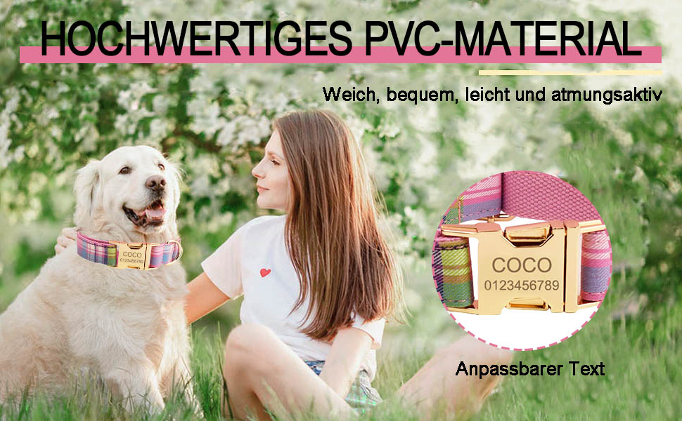 Персоналізоване собаче ошийник з металевою застібкою, двостороннє оксамитове ошийник з іменем та номером телефону, регульовані розміри для малих, середніх та великих собак (тартан)