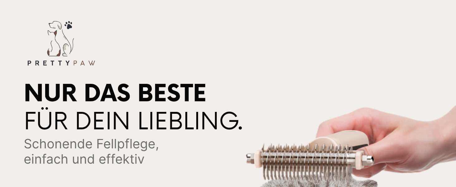 Набір для догляду за котами Pretty Paw® Profi: щітка та набір для грумінгу. Ідеально для короткої та довгої шерсті, гігієнічна та комфортна.