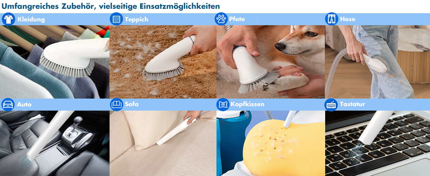 Машинка для стрижки собак Neakasa P2 Pro з пилососом, тиха, професійний набір для грумінгу домашніх тварин, 5 насадок для собак та котів, блакитна