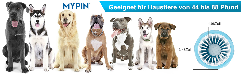 Автоматичний мийка лап для собак MYPIN, 7.4V, портативна, для великих собак та котів (блакитний)