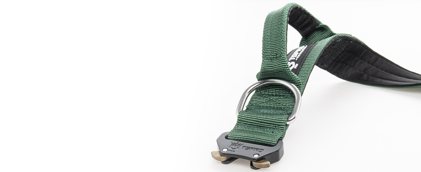 TSPRO Преміум нашийник для собак з ручкою, тактичний, товстий, регульований, для середніх та великих собак (Помаранчевий L), розмір ручки L, регулювання 44.5-62.2 см