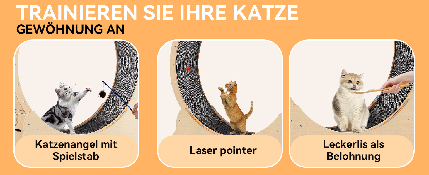 Ляльковий біговий диск для котів Homegroove, 113 см, XL, натуральне дерево, для зниження ваги та здоров'я