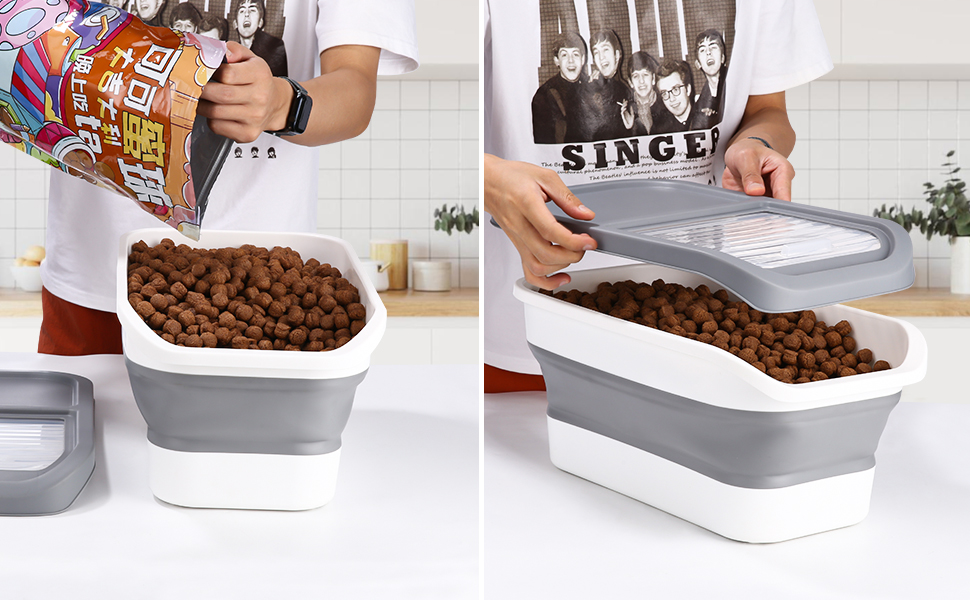 Контейнер для корму для собак Zawaer, 5 кг, з кришкою та ложкою для годування