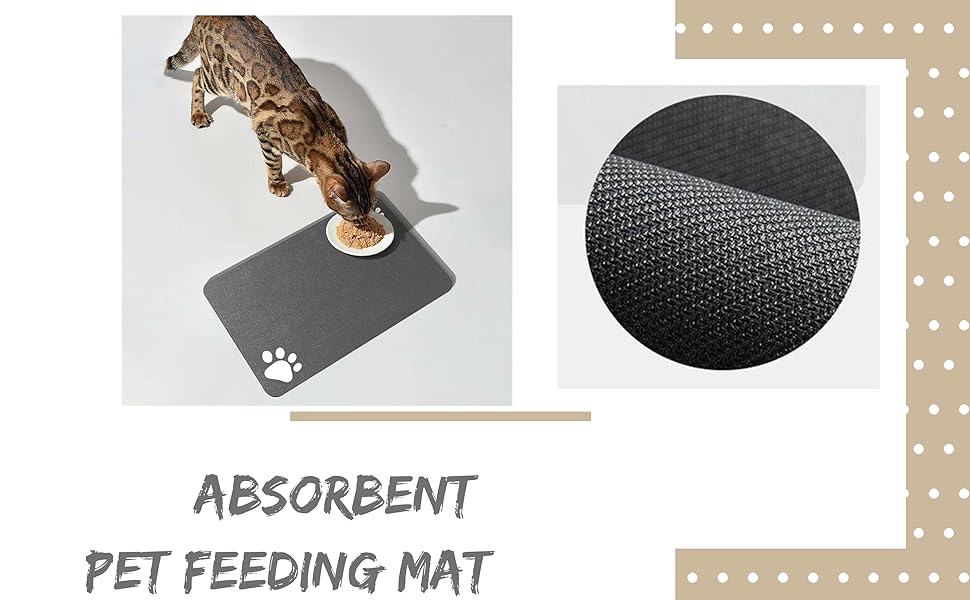 Підкладка під миску для собак GIBZ, силіконова, водовідштовхувальна, 50x80 см, сіра