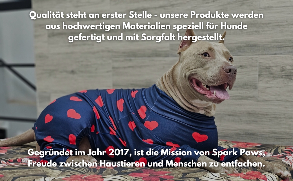 Піжама для собак Spark Paws з м'якого 4-х сторонного матеріалу, для відновлення після операції, спальний костюм-комбінезон для малих, середніх та великих собак, серця, розмір 2XL (16-25 кг)