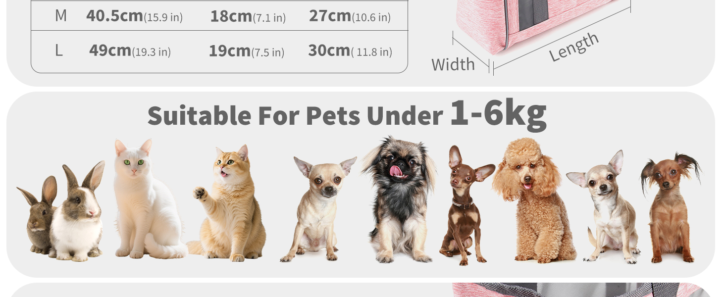 PETCUTE Транспортна сумка для собак та котів, відповідна стандартам авіакомпаній, з регульованим ремінєм, дихаюча переноска для маленьких тварин, сіра