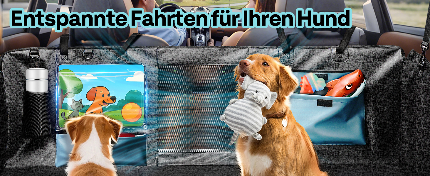 Захист для автосидіння собаки MellowMates: водонепроникний, антикіготок, з боковими захистами та оглядовим вікном. Підходить для SUV та мінівенів.