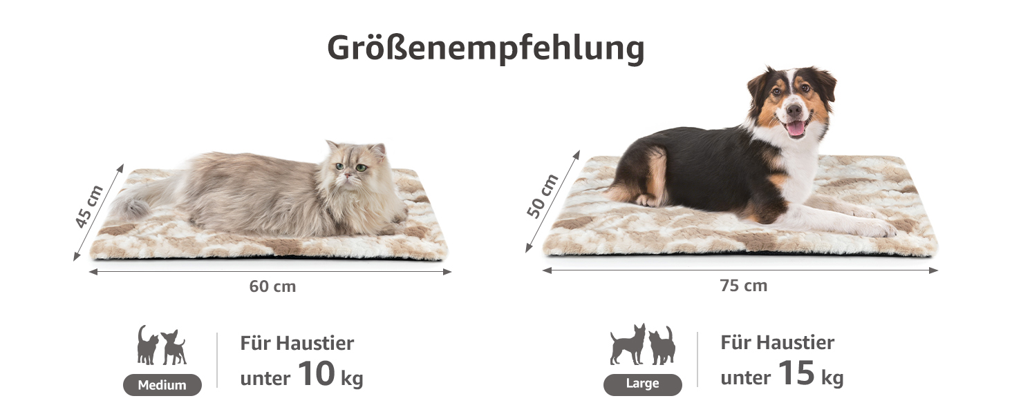 Тепла ковдра для кота, гріюча ковдра для котів та собак, самогріюча ковдра для котів, 75x50 см, коричнева