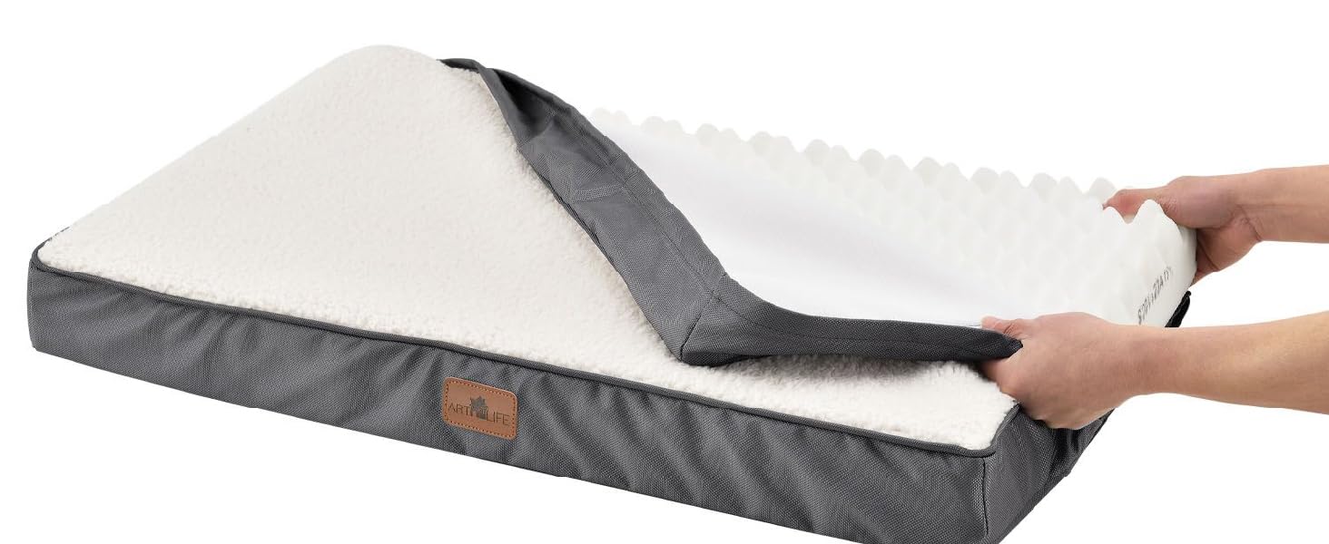 Ортопедичне ліжко для собаки Juskys Milow 112x81см, сіре
