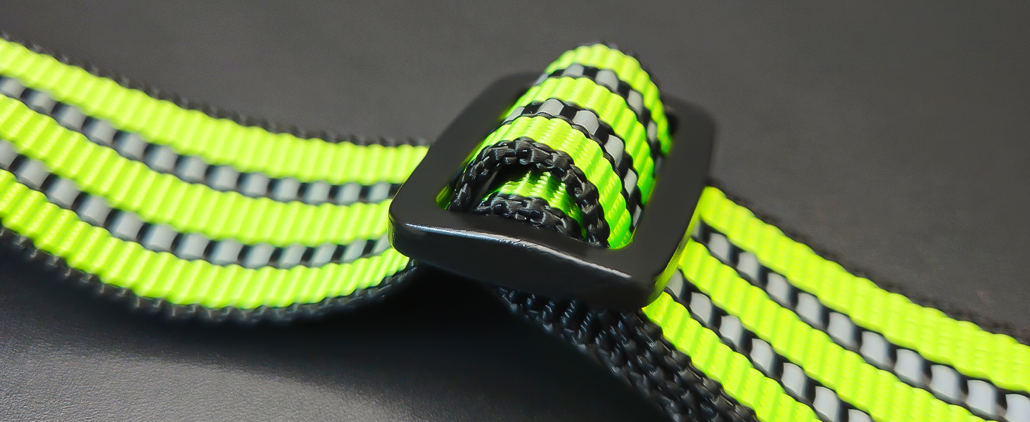 Шлейка для собак середніх порід Bluzelle з ручкою та кишенею для GPS-трекера, світловідбиваюча, дихаюча, зелена (L, чорний 3)