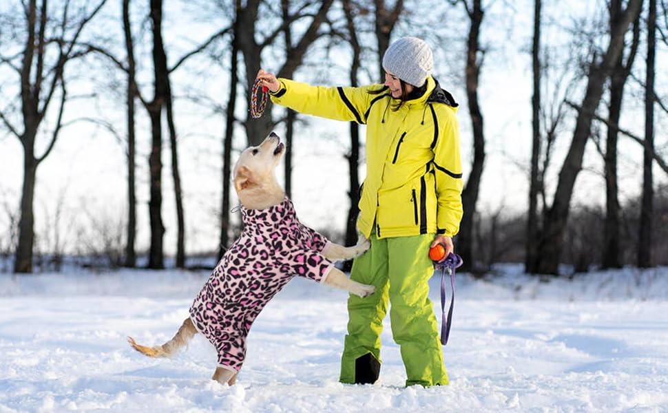Теплий зимовий одяг для собак Hjyokuso: куртка, пуловер з флісу для маленьких, середніх та великих собак. Вітронепроникний одяг з блискавкою, костюм для чихуахуа (XXS-3XL) XS рожевий леопардовий принт