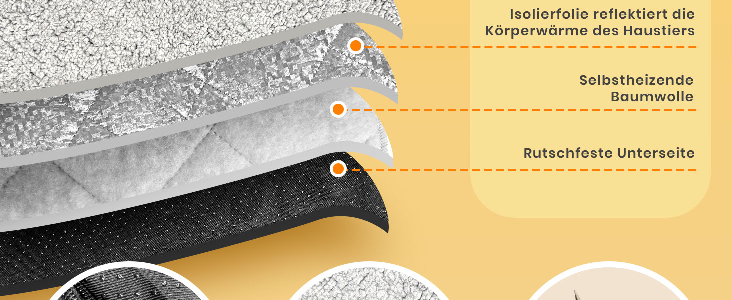 Самовідіюча ковдра для котів та собак, тепла підстилка для тварин, без електроенергії, 115x70 см