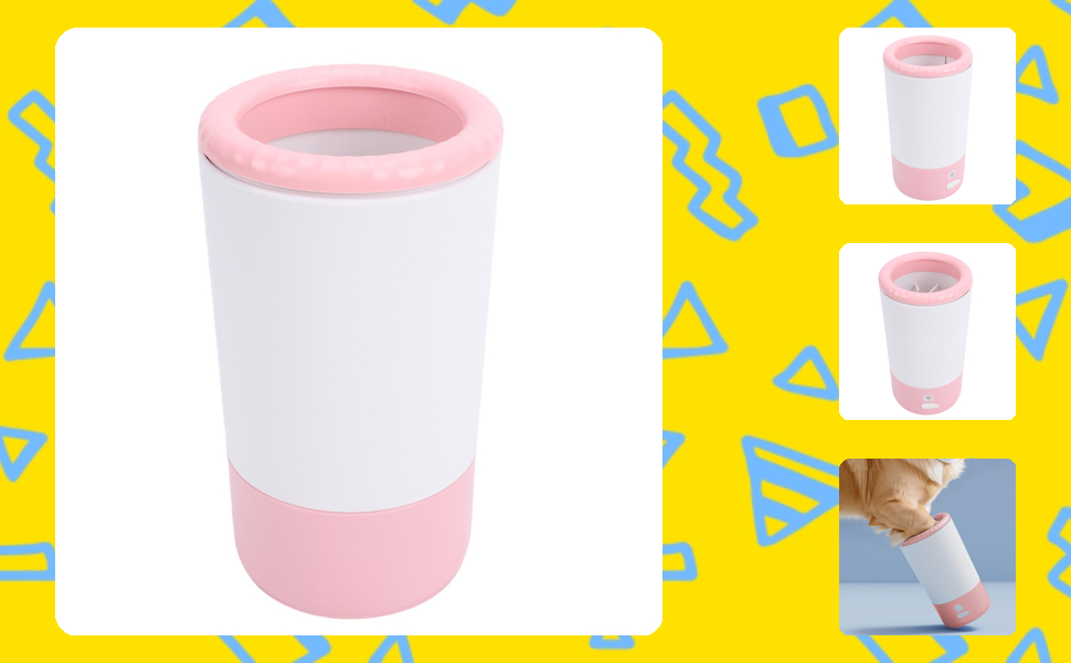 Електричний очищувач лап для собак Asixxsix, USB, автоматичний, для собак і котів (Blue/Rosa)