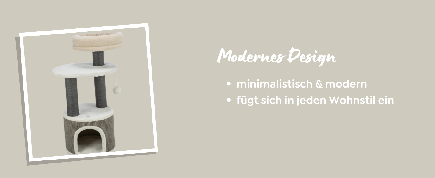 Дерев'яний кігтеточка TRIXIE Marco 114 см – багатоповерхова, з місцями для відпочинку та іграми