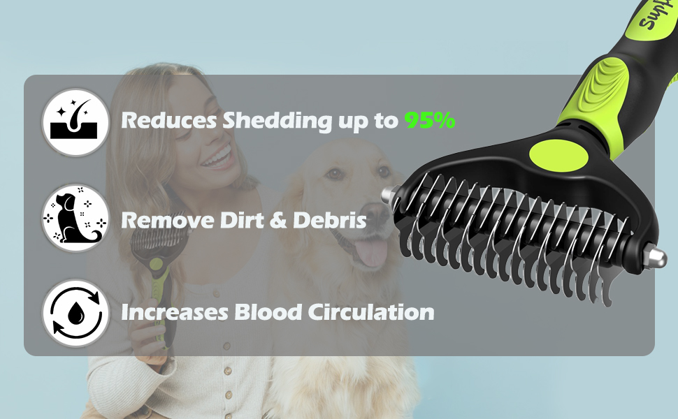 Набір щіток для собак та котів, професійний, самоочищуваний, для довгої та короткої шерсті, масаж, догляд за шерстю (3 шт.)