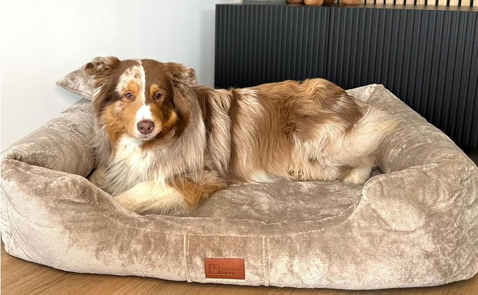 Ортопедичне ліжко для собак Candy, середнього та малого розміру - м'яке, зручне, з антиковзаючою основою, зносостійке, міцне (90x70 см, сірий)